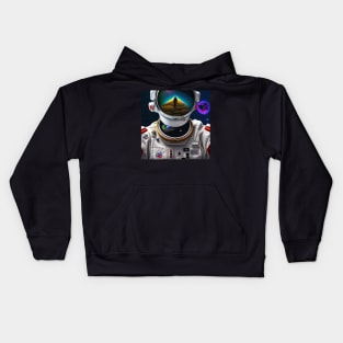 Moon Orbit: Astronaut Exploration in Outer Space Kids Hoodie